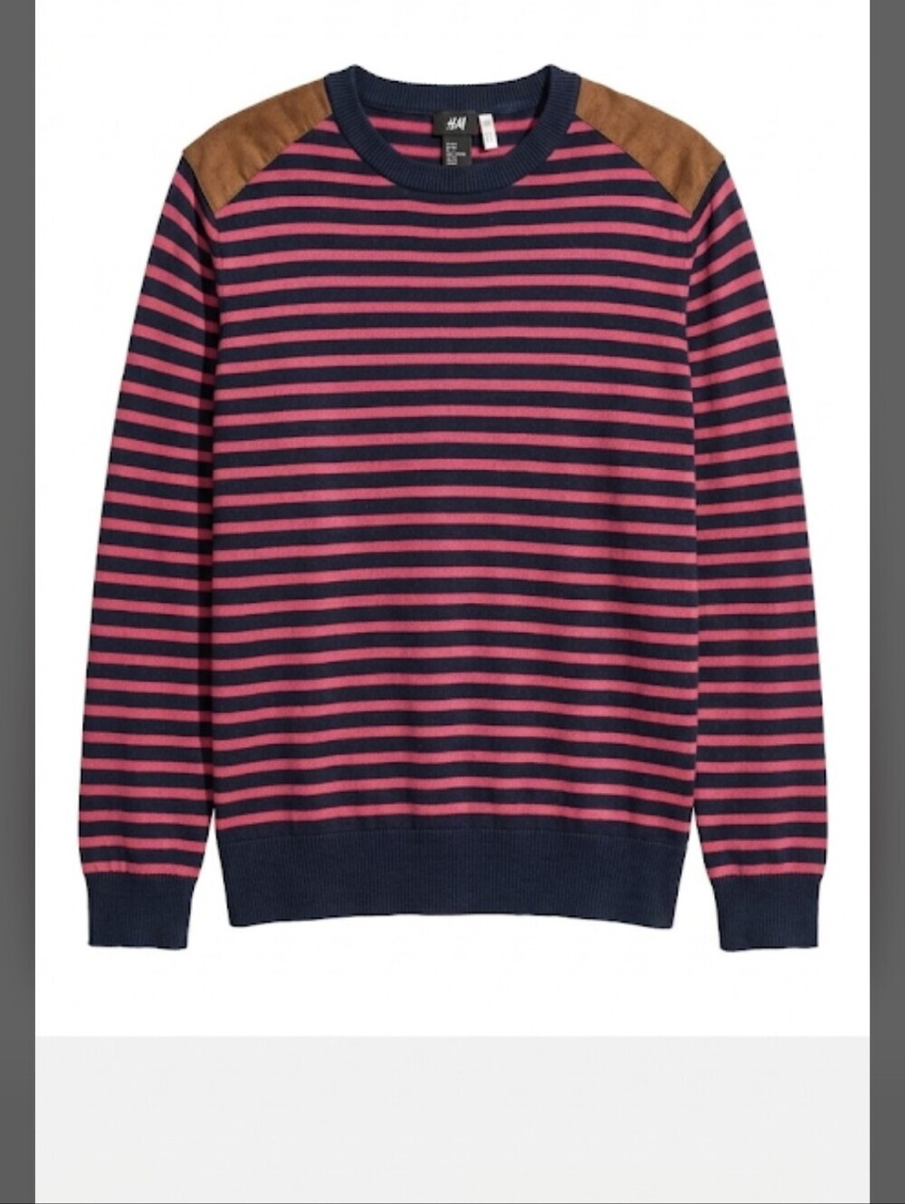 H&M women's navy and red striped crewneck sailor sweater size M
